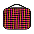 Orange Pink And Black Houndstooth Print Classic Bible Case