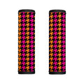Orange Pink And Black Houndstooth Print Handle Covers