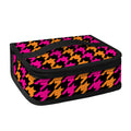 Orange Pink And Black Houndstooth Print Small Lunch Bag