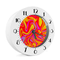 Orange Psychedelic Liquid Trippy Print Alarm Clock