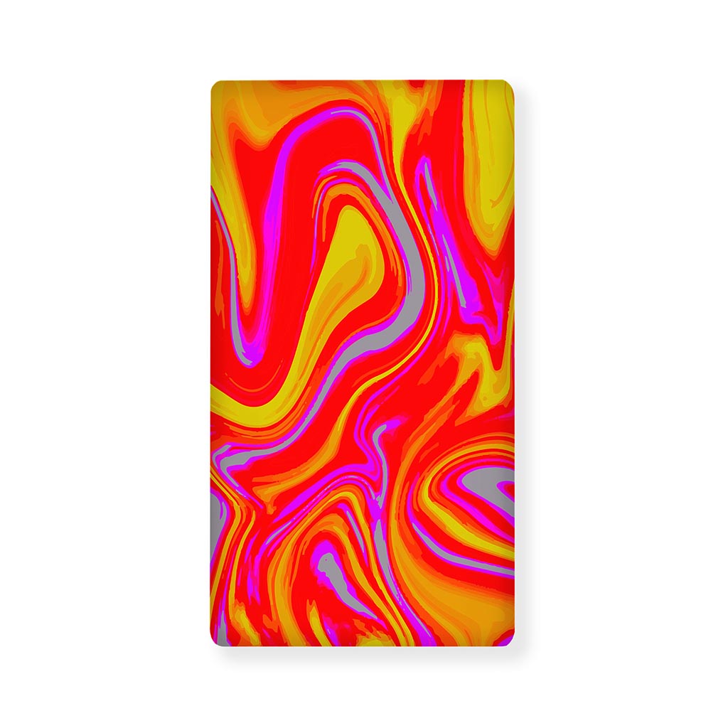 Orange Psychedelic Liquid Trippy Print Baby Crib Sheet