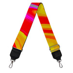 Orange Psychedelic Liquid Trippy Print Bag Strap