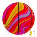 Orange Psychedelic Liquid Trippy Print Basketball