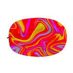 Orange Psychedelic Liquid Trippy Print Car Side Mirror Covers