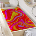 Orange Psychedelic Liquid Trippy Print Changing Pad Cover