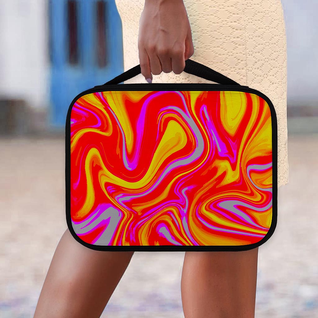 Orange Psychedelic Liquid Trippy Print Classic Bible Case