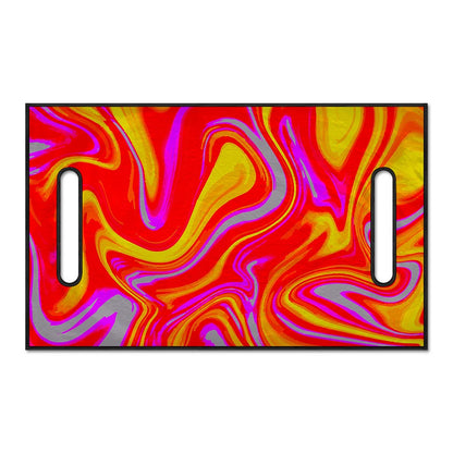 Orange Psychedelic Liquid Trippy Print Golf Cart Seat Cover