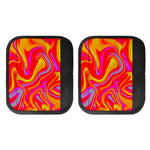 Orange Psychedelic Liquid Trippy Print Handle Covers