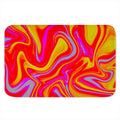Orange Psychedelic Liquid Trippy Print Indoor Door Mat
