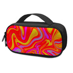 Orange Psychedelic Liquid Trippy Print Insulin Cooler Travel Case