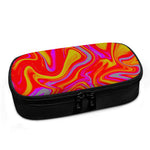 Orange Psychedelic Liquid Trippy Print Insulin Cooler Travel Case