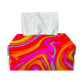 Orange Psychedelic Liquid Trippy Print Rectangle Tissue Box Cover