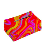 Orange Psychedelic Liquid Trippy Print Rectangle Tissue Box Cover