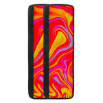 Orange Psychedelic Liquid Trippy Print Refrigerator Handle Covers