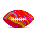 Orange Psychedelic Liquid Trippy Print Rugby Ball