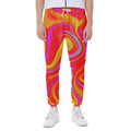 Orange Psychedelic Liquid Trippy Print Joggers