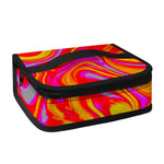 Orange Psychedelic Liquid Trippy Print Small Lunch Bag