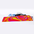 Orange Psychedelic Liquid Trippy Print Sports Towel