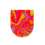 Orange Psychedelic Liquid Trippy Print Toilet Lid Cover