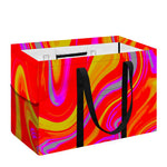 Orange Psychedelic Liquid Trippy Print Utility Tote Bag
