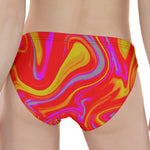 Orange Psychedelic Liquid Trippy Print Women's Panties