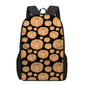 Orange Pumpkin Pattern Print 17 Inch Backpack