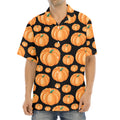 Orange Pumpkin Pattern Print Aloha Shirt