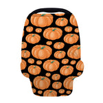 Orange Pumpkin Pattern Print Baby Seat Cover