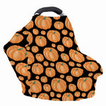 Orange Pumpkin Pattern Print Baby Seat Cover