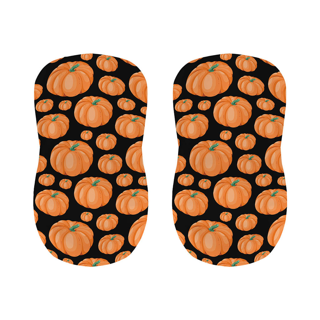 Orange Pumpkin Pattern Print Bar Stool Covers