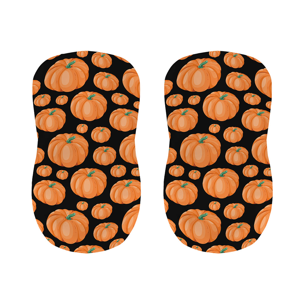 Orange Pumpkin Pattern Print Bar Stool Covers