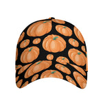 Orange Pumpkin Pattern Print Baseball Cap