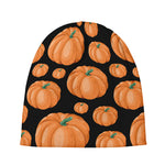 Orange Pumpkin Pattern Print Beanie