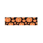 Orange Pumpkin Pattern Print Bed Runner