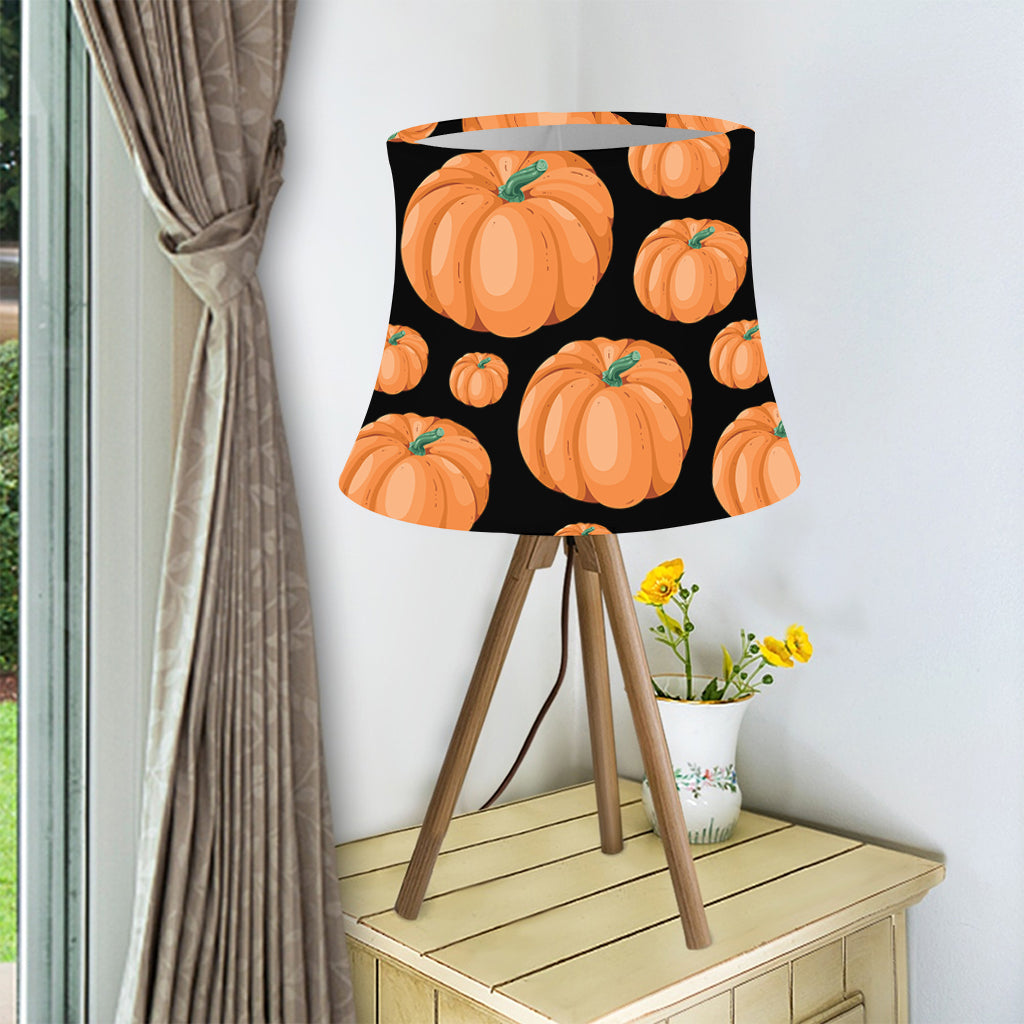 Orange Pumpkin Pattern Print Bell Lamp Shade