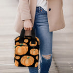Orange Pumpkin Pattern Print Bible Tote Bag