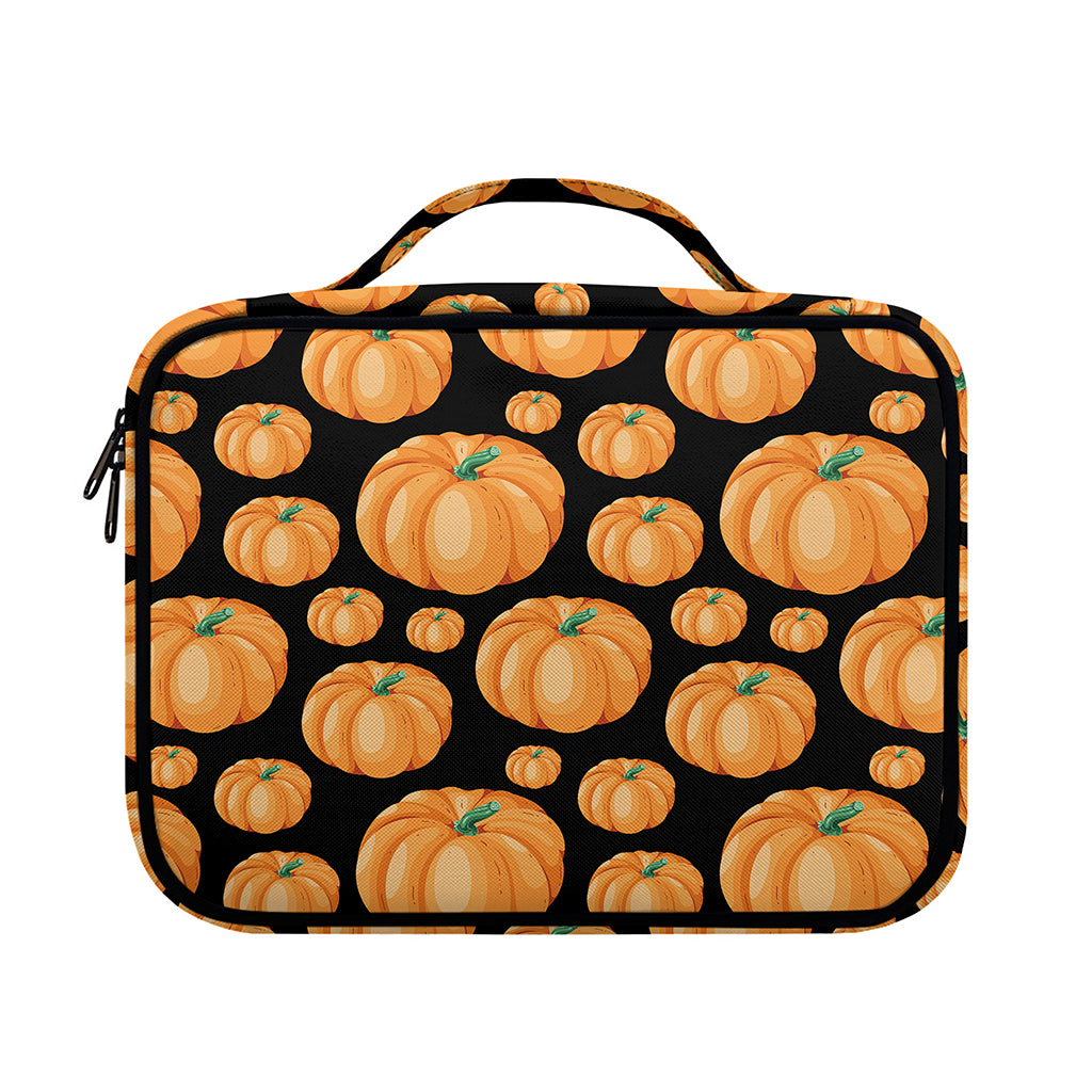 Orange Pumpkin Pattern Print Briefcase Bible Bag