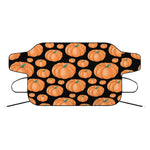 Orange Pumpkin Pattern Print Car Windshield Snow Cover