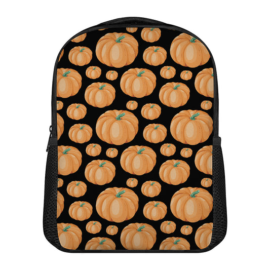 Orange Pumpkin Pattern Print Casual Backpack