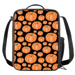 Orange Pumpkin Pattern Print Crossbody Lunch Bag