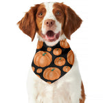 Orange Pumpkin Pattern Print Dog Bandana