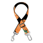 Orange Pumpkin Pattern Print Dog Seat Belt