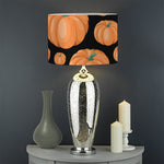 Orange Pumpkin Pattern Print Drum Lamp Shade