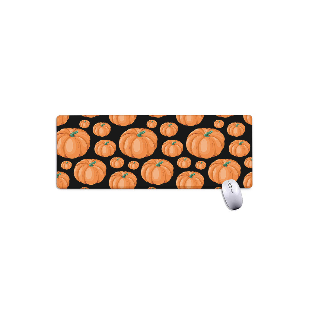 Orange Pumpkin Pattern Print Extended Mouse Pad