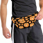 Orange Pumpkin Pattern Print Fanny Pack