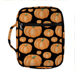 Orange Pumpkin Pattern Print Front Pocket Bible Bag