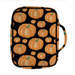 Orange Pumpkin Pattern Print Front Pocket Bible Bag