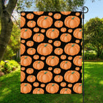 Orange Pumpkin Pattern Print Garden Flag