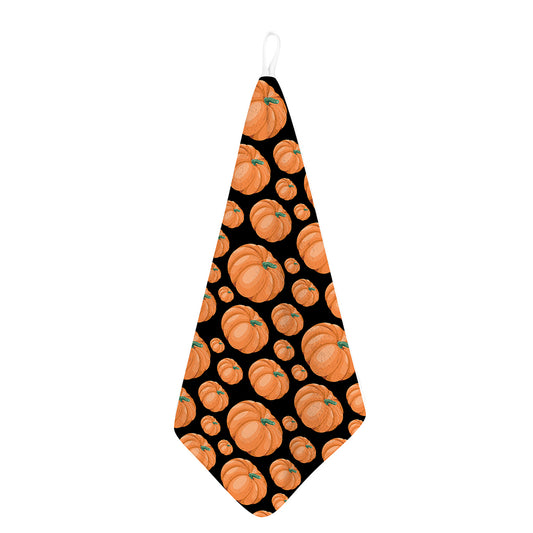Orange Pumpkin Pattern Print Hand Towel