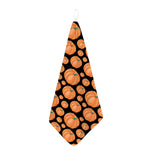 Orange Pumpkin Pattern Print Hand Towel